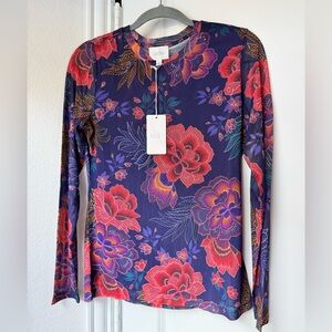 Johnny Was Natalie Long Sleeve Mesh Top Etta’s Garden